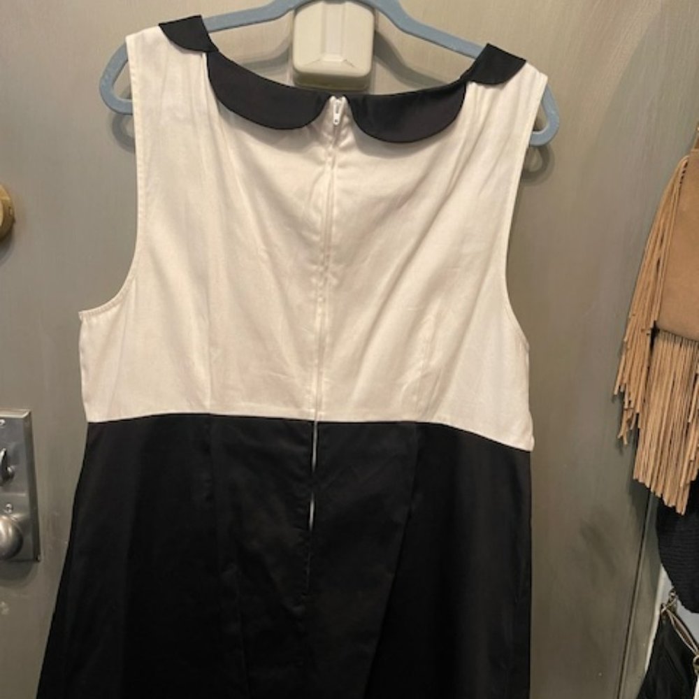 Smak Parlour Black & White Flower Model Maven Flare Dress - NWT - Picture 5 of 14